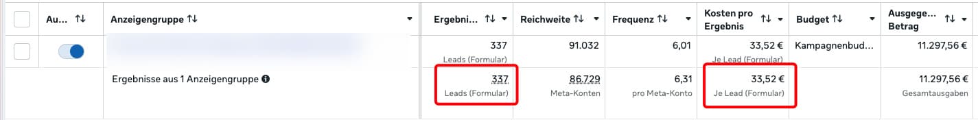 Meta-Ads Einzelkampagne